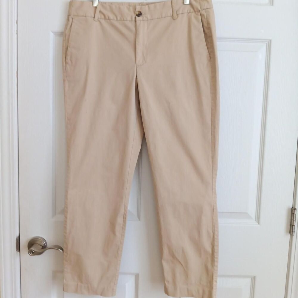 ​J.Crew Women's Tan Stretch Chino Ankle Pants Size 12